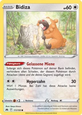 111_Bidiza_Zenit_der_Könige_Pokémon_Karte