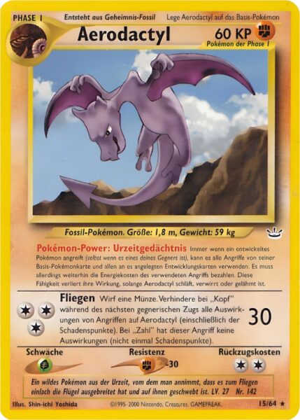 Aerodactyl-15-64-Neo-Revelation-Pokémon-Karte-Deutsch