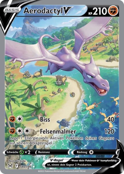 Aerodactyl-V_Alternativ_Alternate-Art_Verlorener_Ursprung_180-195_Pokémon-V-Karte