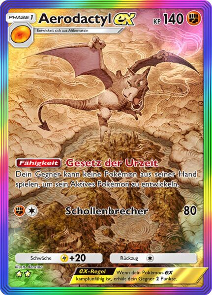 Aerodactyl-ex-084-068-Pokémon-TCG-Sammelkartenspiel-Pocket-Mysteriöse-Insel-Specia-Art-Rare-Karte-A1a
