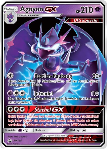Agoyon-GX-SM125-Black-Star-Promo-Pokémon-Karte-Majestät-der-Drachen