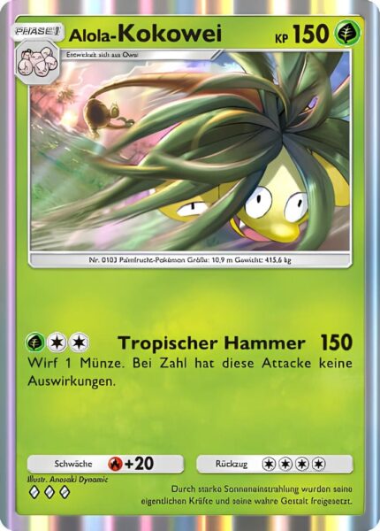 Alola-Kokowei-002-155-A3-Hüter-des-Firmaments-Pokémon-TCG-Sammelkartenspiel-Pocket-Karte-neu