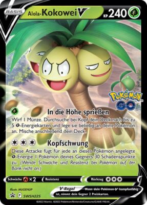 Alola-Kokowei-V-SWSH225-Große-XXL-Jumbo-Pokémon-Karte-Pokémon-GO