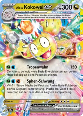 Alola-Kokowei-ex-133-191-SSP-DE-Karmesin-Purpur-Stürmische-Funken-Stellar-Terakristall-Pokémon-Karte-Deutsch