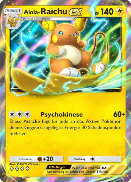 Alola-Raichu-ex-058-155-A3-Hüter-des-Firmaments-Pokémon-TCG-Sammelkartenspiel-Pocket-Karte-1