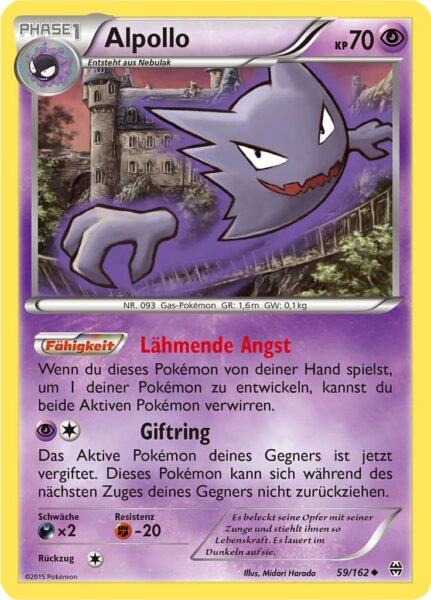 Alpollo-59-162-XY-TURBOstart-Pokémon-Karte-Deutsch