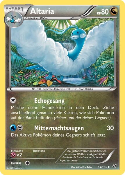 Altaria-53-108-XY-Drachenleuchten-Pokémon-Karte-Deutsch-TCG-Sammelkartenspiel