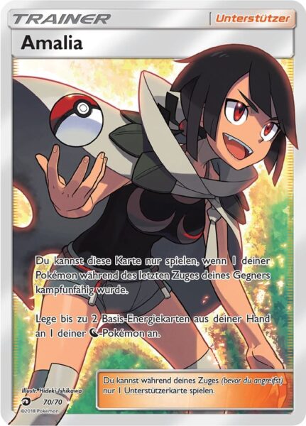 Amalia-70-70-Majestät-der-Drachen-Full-Art-Pokémon-Karte-Deutsch-TCG-Sammelkartenspiel