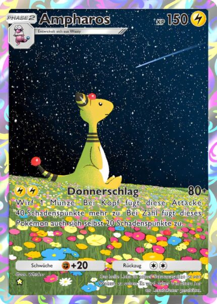 Ampharos-172-161-Weisheit-von-Meer-und-Himmel-A4-Pokémon-TCG-Sammelkartenspiel-Pocket-Karte