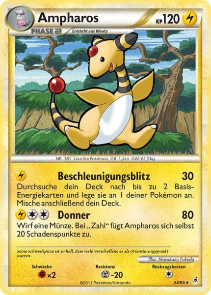 Ampharos-23-95-Ruf-der-Legenden-Pokémon-Karte-Deutsch-TCG-Sammelkartenspiel