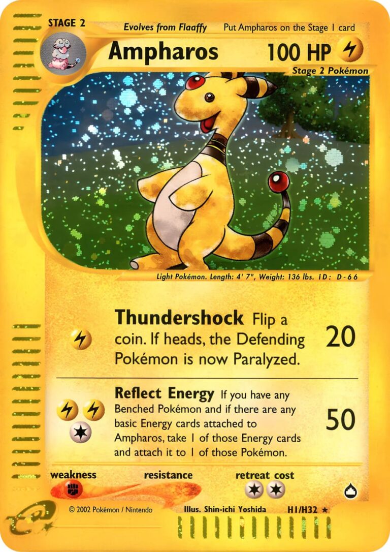 Ampharos-H1-H32-Aquapolis-Holo-Pokémon-Karte-Englisch-TCG-2002