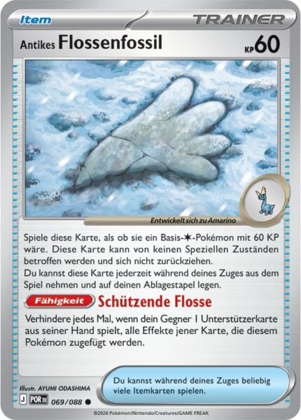 Antikes-Flossenfossil-069-088-Optimale-Ordnung-Pokémon-Karte-Deutsch