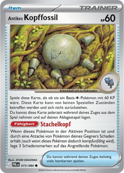Antikes-Kopffossil-073-084-PBL-DE-Dunkelnacht-Pokémon-Karte-Deutsch