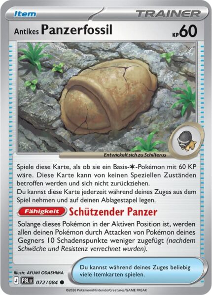 Antikes-Panzerfossil-072-084-PBL-DE-Dunkelnacht-Pokémon-Karte-Deutsch