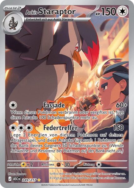 Aokis-Staraptor-249-217-ASC-DE-Erhabene-Helden-Illustration-Rare-Pokémon-Karte-Deutsch