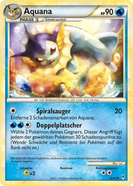 Aquana-52-95-Ruf-der-Legenden-Pokémon-Karte-Deutsch-TCG-Sammelkartenspiel