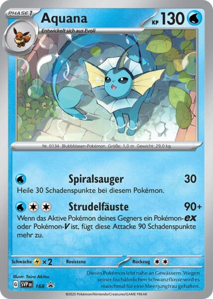 Aquana-SVP-DE-168-Black-Star-Promo-Pokémon-Karte-Prismatische-Entwicklungen