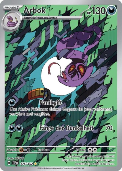 Arbok-176-162-Karmesin-Purpur-Gewalten-der-Zeit-Illustration-Rare-Pokémon-Karte