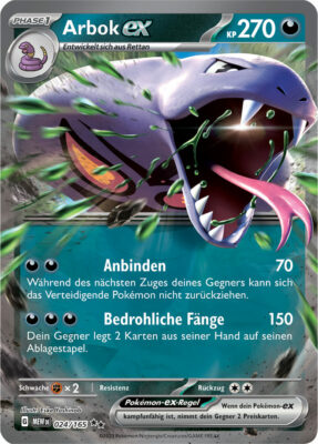 Arbok-ex_024-165-Pokémon-Karmesin-Purpur-151-MEW-DE-Pokémon-Karte-Karten-Deutsch