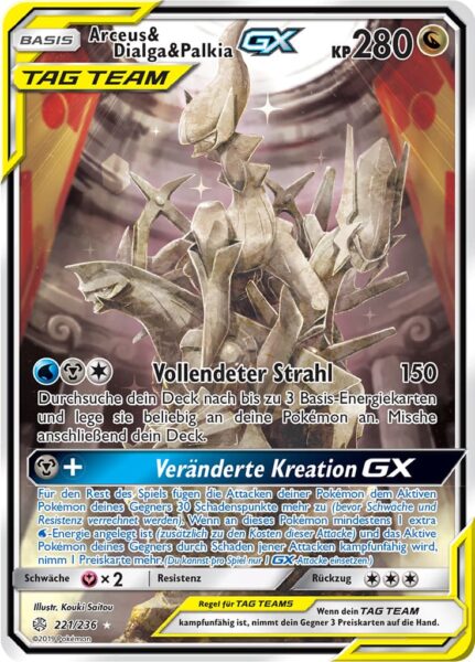Arceus-Dialga-Palkia-GX-221-236-Welten-in-Wandel-Alternate-Art-TAG-TEAM-Pokémon-Karte