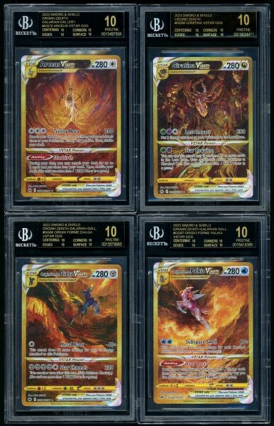 Arceus-Giratina-Dialga-Palkia-VSTAR-Crown-Zenith-Gallery-Pokémon-Karten-Karten-Set-BGS-10-Black-Label