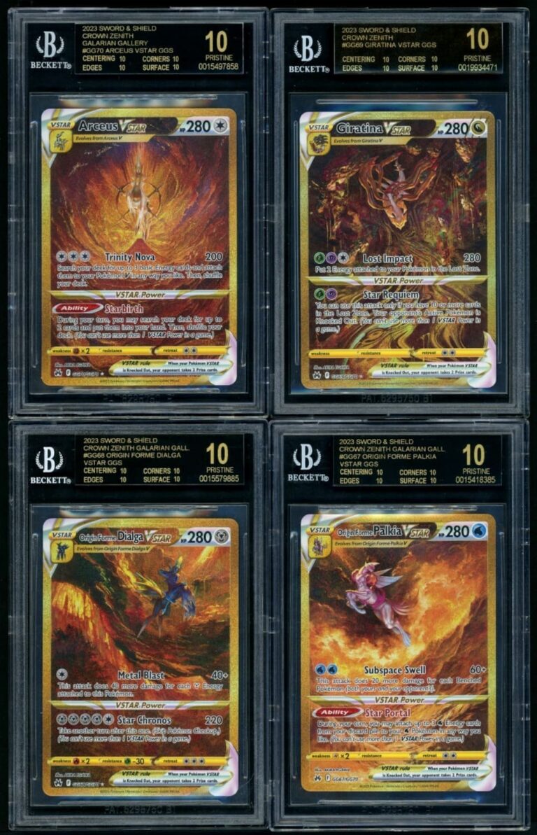 Arceus-Giratina-Dialga-Palkia-VSTAR-Crown-Zenith-Gallery-Pokémon-Karten-Karten-Set-BGS-10-Black-Label