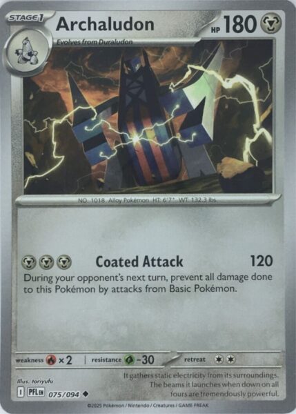 Archaludon-075-094-Phantasmal-Flames-Fatale-Flammen-Pokémon-Karte-Englisch