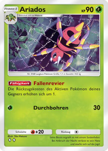 Ariados-006-069-B1a-Feuerrote-Flammen-Pokemon-Karte-Deutsch-neu