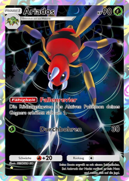 Ariados-070-069-B1a-Feuerrote-Flammen-Pokémon-TCG-Pocket-Karte-Deutsch