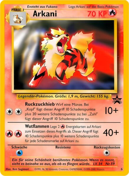 Arkani-6-Wizards-Black-Star-Promo-Pokémon-Karte-Deutsch-TCG-Sammelkartenspiel