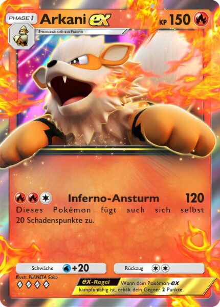 Arkani-ex-041-Pokémon-TCG-Sammelkartenspiel-Pocket-Unschlagbare-Gene-Digitale-Karte-2024-1