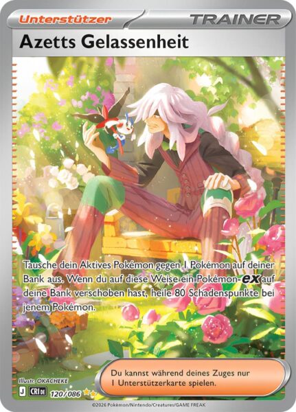 Azetts-Gelassenheit-120-086-Wachsendes-Chaos-Special-Art-Rare-Pokémon-Karte-Deutsch