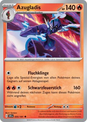 Azugladis-035-191-SSP-DE-Karmesin-Purpur-Stürmische-Funken-Pokémon-Karte-Deutsch-TCG