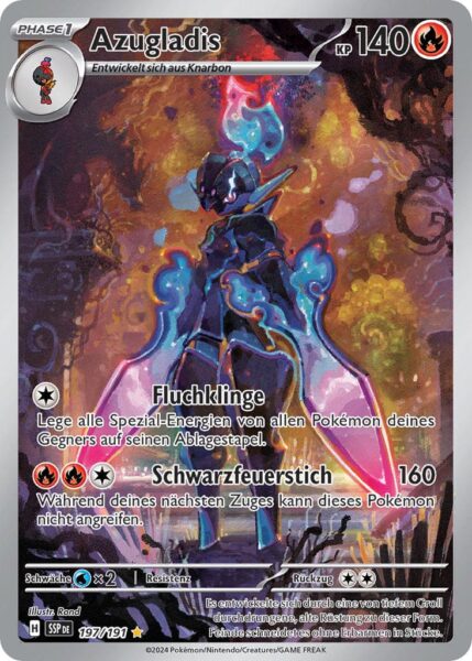 Azugladis-197-191-SSP-DE-Karmesin-Purpur-Stürmische-Funken-Illustration-Rare-Pokémon-Karte-Deutsch-TCG