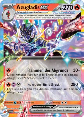 Azugladis-ex-036-191-SSP-DE-Karmesin-Purpur-Stürmische-Funken-Pokémon-Karte-Deutsch