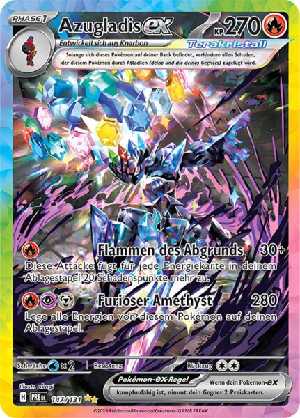 Azugladis-ex-147-131-Prismatische-Entwicklungen-Special-Illustration-Rare-Pokémon-Karte-Deutsch-TCG