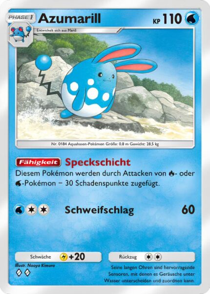 Azumarill-050-161-Weisheit-von-Meer-und-Himmel-A4-Pokémon-TCG-Sammelkartenspiel-Pocket-Karte