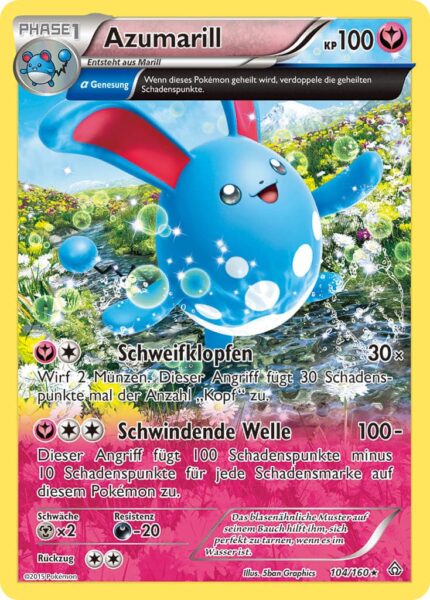 Azumarill-104-160-XY-Protoschock-Pokémon-Karte-TCG-Sammelkartenspiel