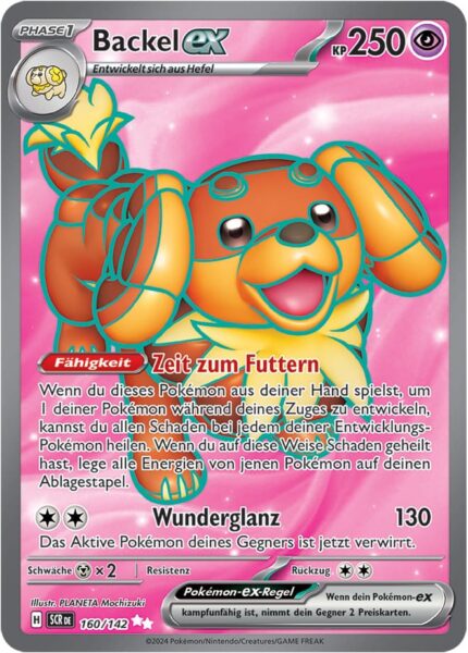 Backel-ex-160-142-Karmesin-Purpur-Stellarkrone-Full-Art-Pokémon-Karte-Deutsch-TCG-Sammelkartenspiel-2024