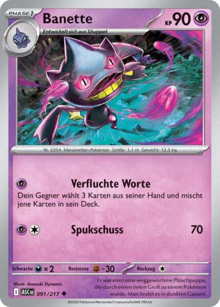 Banette-091-217-ASC-Erhabene-Helden-Pokémon-Karte-Deutsch