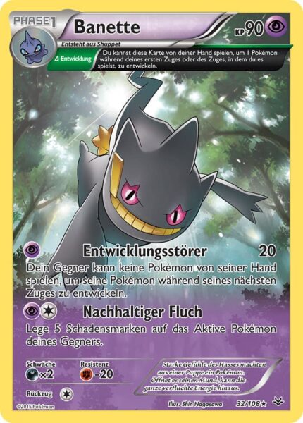 Banette-32-108-XY-Drachenleuchten-Pokémon-Karte-Deutsch-TCG-Sammelkartenspiel