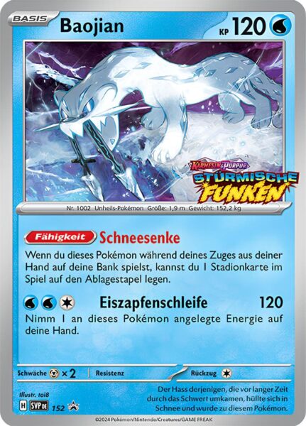 Baojian-SVP-152-Stürmische-Funken-Prerelease-Promo-Pokémon-Karte-Karmesin-Purpur-Deutsch