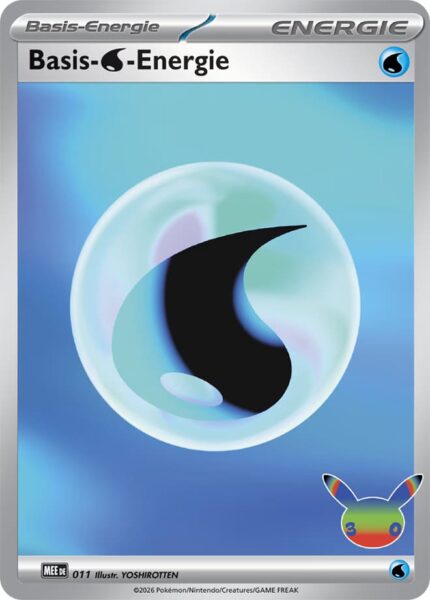 Basis-Wasser-Energie-MEE-011-Yoshirotten-30-Jahre-30th-Celebration-Pokémon-Karte-Deutsch