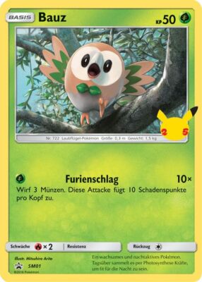 Bauz-SM01-Große-XXL-Jumbo-Pokémon-Karte-Erste-Partner-25-Jahre-Celebrations