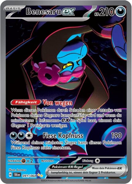 Benesaru-ex_091-064_SFA-DE_Nebel-der-Sagen_Special-Art-Rare-Pokémon-Karte_Deutsch-TCG-Sammelkartenspiel_Karmesin-Purpur