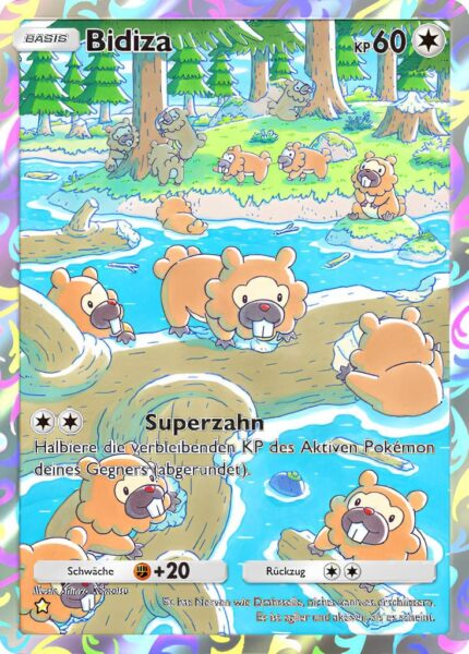 Bidiza-177-207-Kollision-von-Raum-und-Zeit-Pokémon-TCG-Sammelkartenspiel-Pocket-Illustration-Rare-Karte