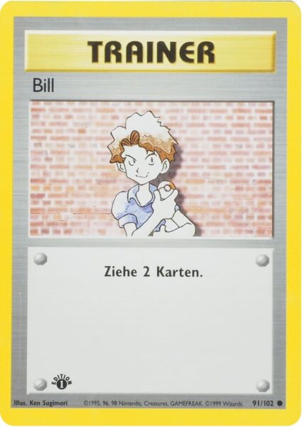 Bill_91-102_Basis-Set_Grundset_1st-Edition_Pokemon-Karte_TCG
