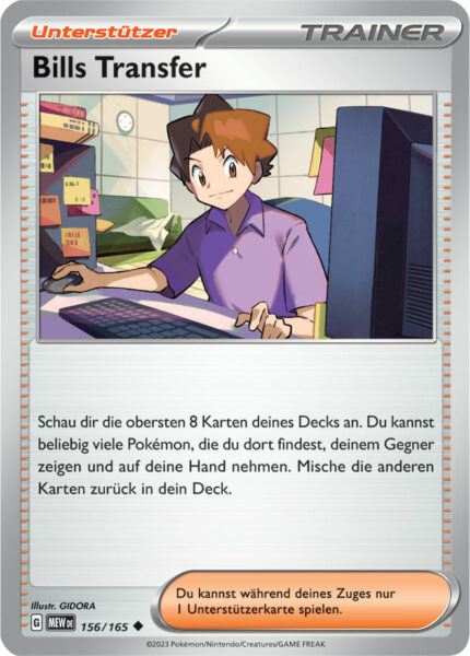 Bills-Transfer-156-165-Pokémon-Karmesin-Purpur-151-MEW-DE-Pokémon-Karte-Karten-Deutsch