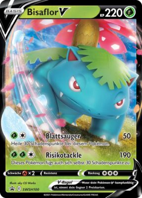 Bisaflor-V-SWSH100-Black-Star-Promo-Pokémon-Karte