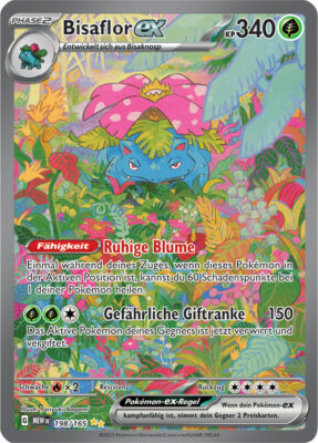Bisaflor-ex-198-165-Pokémon-Karmesin-Purpur-151-MEW-DE-Special-Illustration-Rare_Full-Art-Pokémon-Karte-Karten-Deutsch